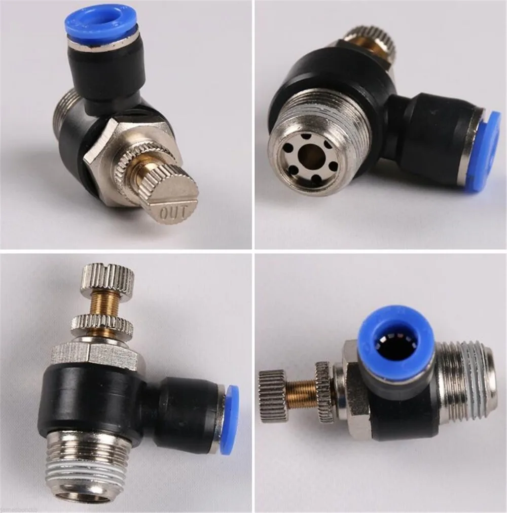 1PC SL4 SL6 SL8 SL10 SL12 Tube O/D 4mm 12mm Air Flow Speed Control