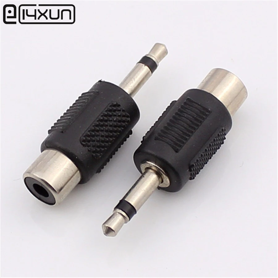 50pcs RCA Female Audio Socket to 3.5mm 2 Pole Mono Male Plug AV Adapter