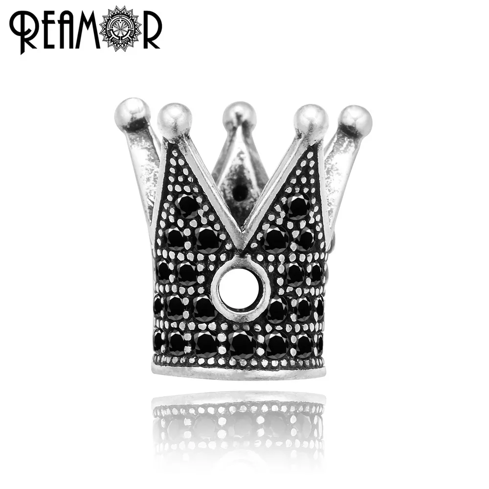 Бусина REAMOR 2 мм черная Micro Pave циркониевая королевская с серебряным покрытием