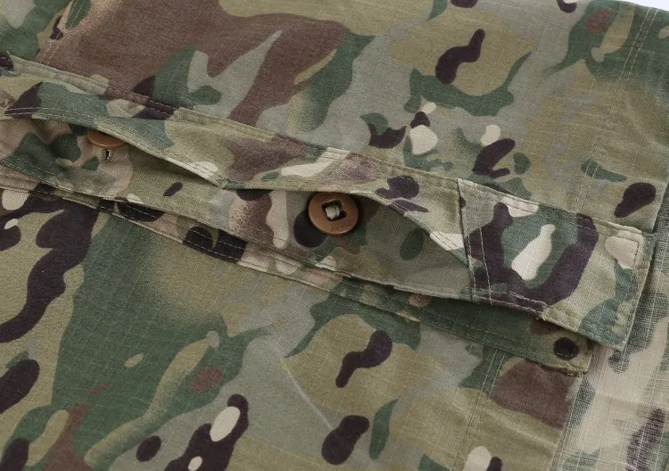 Новая военная тактическая рубашка Мужская дышащая армейская Боевая Пейнтбольная рубашка Повседневная камуфляжная Водонепроницаемая Мультикам рубашка с длинным рукавом