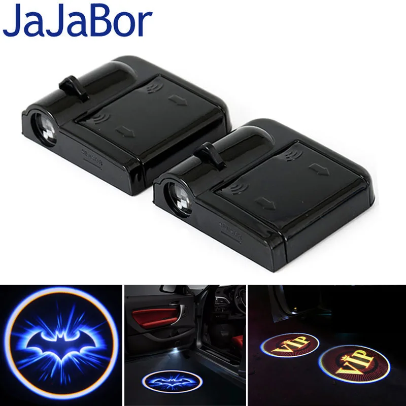 

JaJaBor Universal Wireless Car Door Welcome Light Logo No Drill Type LED Ghost Shadow Projector Lamp For Batman VIP Logo