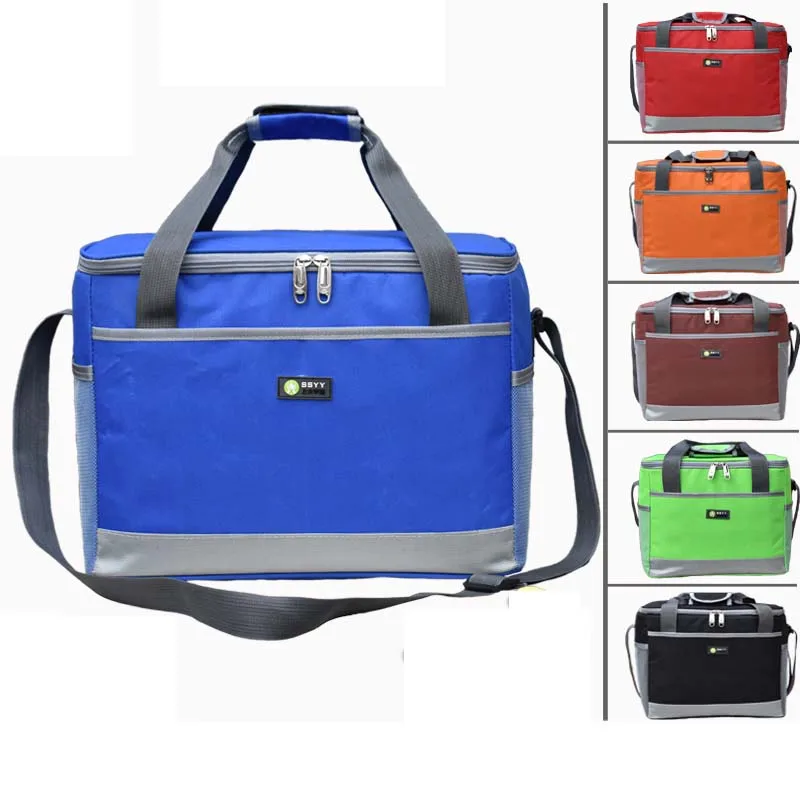 

12L 16L 22L oxford thickening cooler bag thermal big picnic lunch box ice pack food drinks vehicle insulation shoulder cool bag