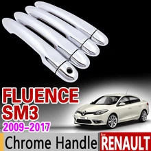 Para Renault Fluence SM3 2009-2017 Chrome Cubierta de La Manija Set 2010 2011 2012 2013 2014 2015 Accesorios Del Coche de Estilo Pegatinas