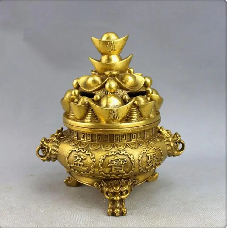 SUIRONG---2017 801+++Copper metal decoration huangjinwanliang cornucopia censer | Дом и сад