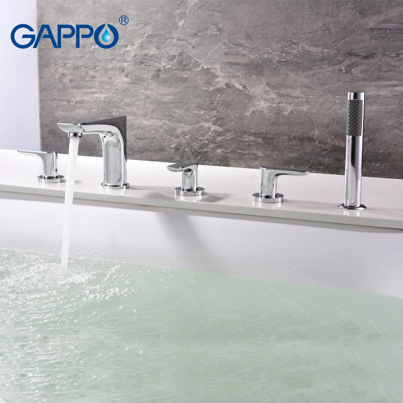 

GAPPO Bathtub faucet bathroom waterfall deck mounted mixers shower taps bath shower head Bath tub taps shower set