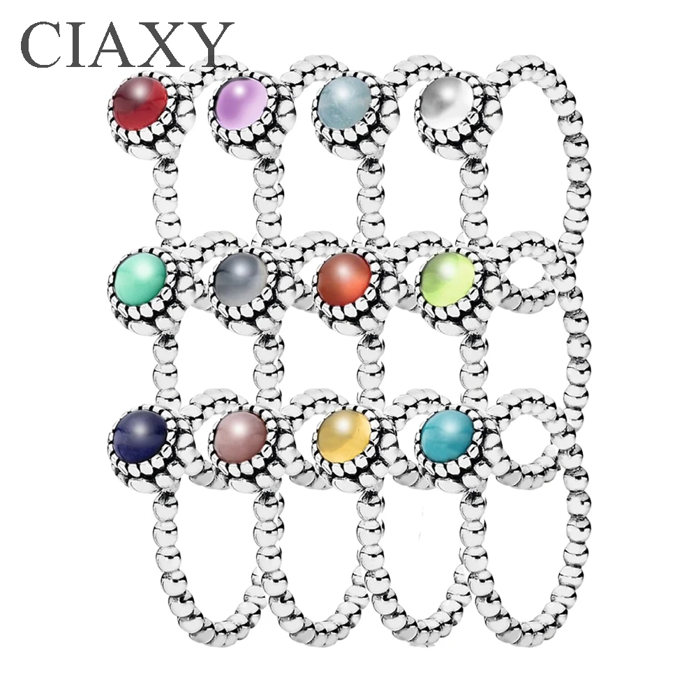 Birthday Blooms Ring Original 925 Sterling Silver Twelve Months Stone