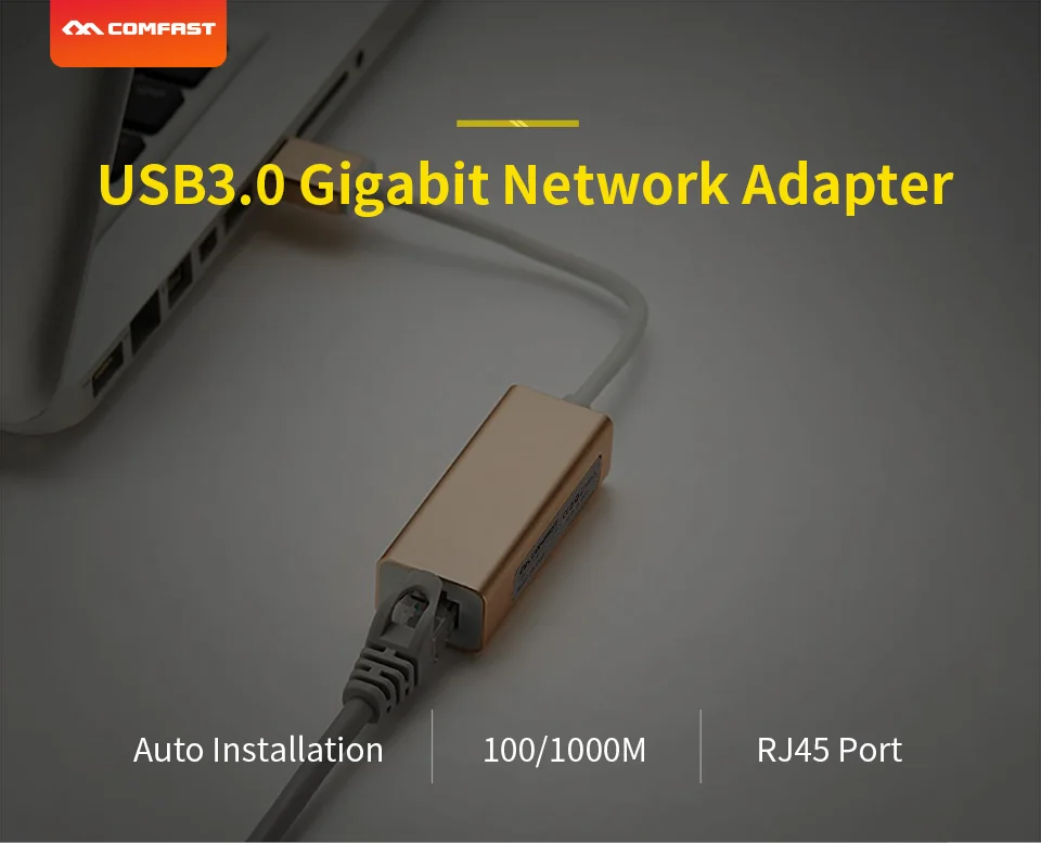 Comfast USB Ethernet-адаптер для Windows 7/8/10 MacBook ТВ коробка USB 3,0 Gigabit для RJ45 Lan сетевая карта USB Проводная сетевая Mac