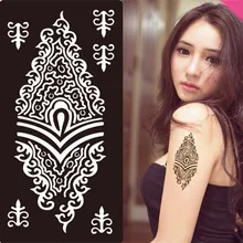 47 New Designs Henna Stickers Tattoo Body Art Mehndi Stencils Templates India Hand Feet Leg Wedding