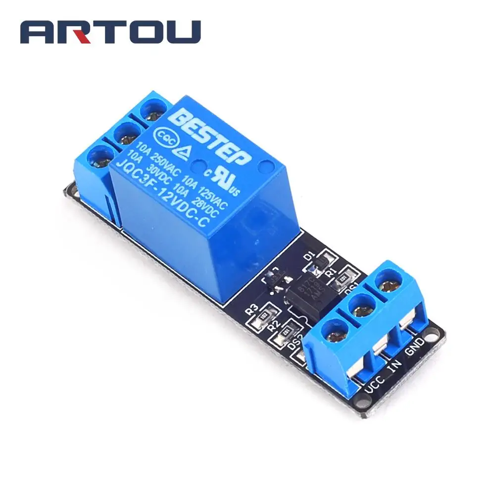 

5PCS 12V 1Channel Relay Module Low Level Trigger 1 Channel 12V Relay Module Board Optocoupler Isolation for ARM PIC AVR
