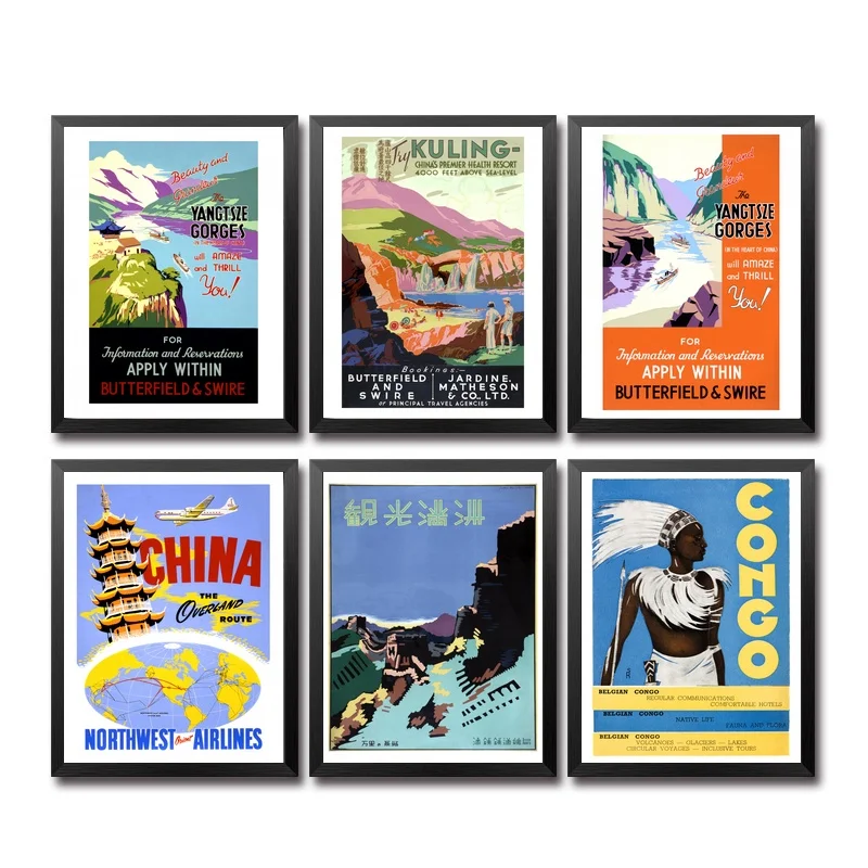 

Cannes China Congo Crimea Cuba Vintage Travel Poster