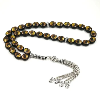 

New Style Tasbih Kaaba pattern Yellow white black 3 colors tasbeeh Islamic 33 prayer beads Muslim rosary Man or Women Misbaha
