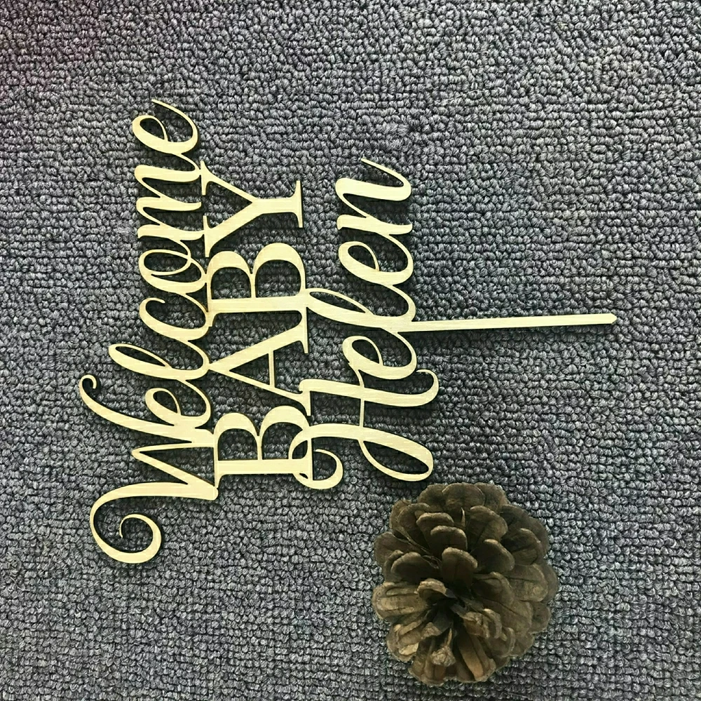 Personalized Welcome Oh Baby Cake Topper,Custom name for Baby Cake Topper,Unique Cake Topper for Kids Birthday Baby Shower decor (2)