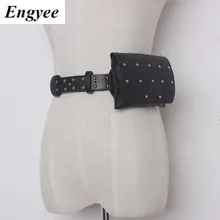 Engyee модная одежда для девочек поясная сумка из кожи новые брендовые кожаные мини пояс Сумка пакет сумка с Revit мини Для женщин сумка телефон Поясные сумки
