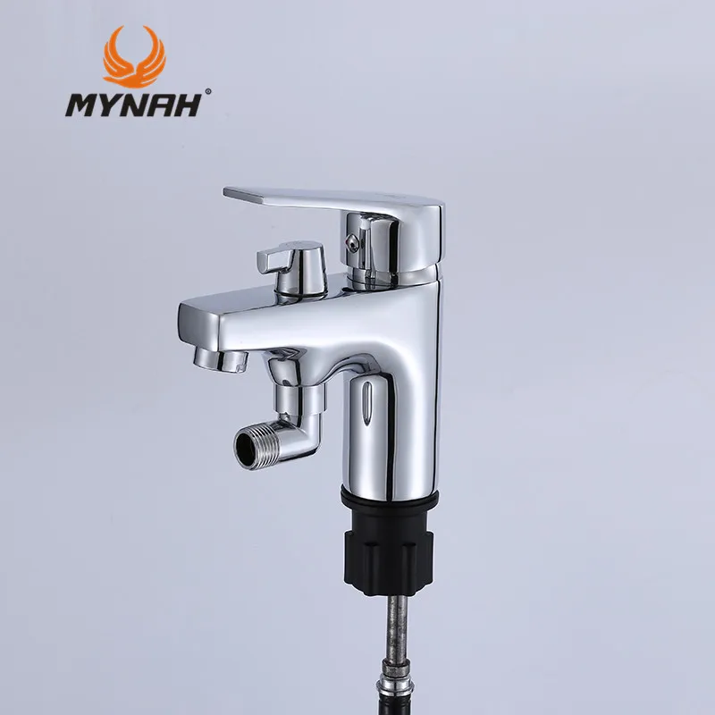 MYNAH Россия Классический стиль Ванная раковина кран двойной выход смеситель для душа набор полированный одной ручкой M1218