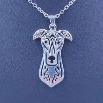 

2020 Cute Greyhound Necklace Dog Animal Pendant Gold Silver Plated Jewelry For Women Male Female Girls Ladies Kids Boys FCI N135