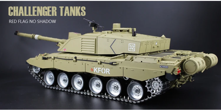 2,4 Ghz RC 1/16 Британский основной боевой танк модель Challenger 2 Танк конечная металлическая Версия страйкбол дым звук металлические шестерни треки