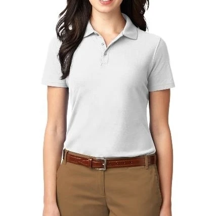 Port Authority L510 Port Authority Ladies Stain-Resistant Polo T-Shirt White - Extra Small (1)