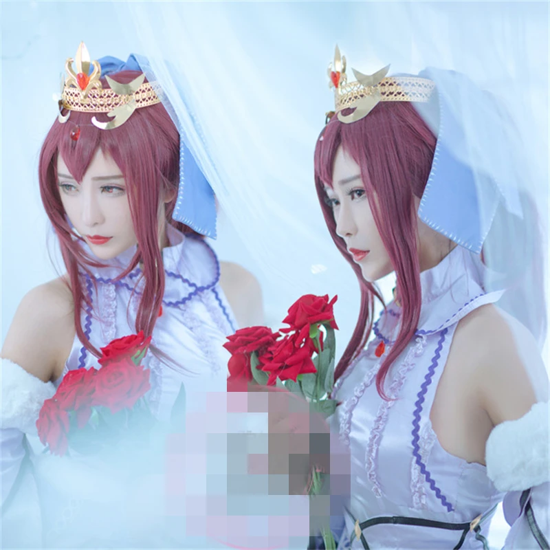 Аниме Косплей Костюм Fate/Grand Order FGO Scathach четвёртый заказ мастера королева платье