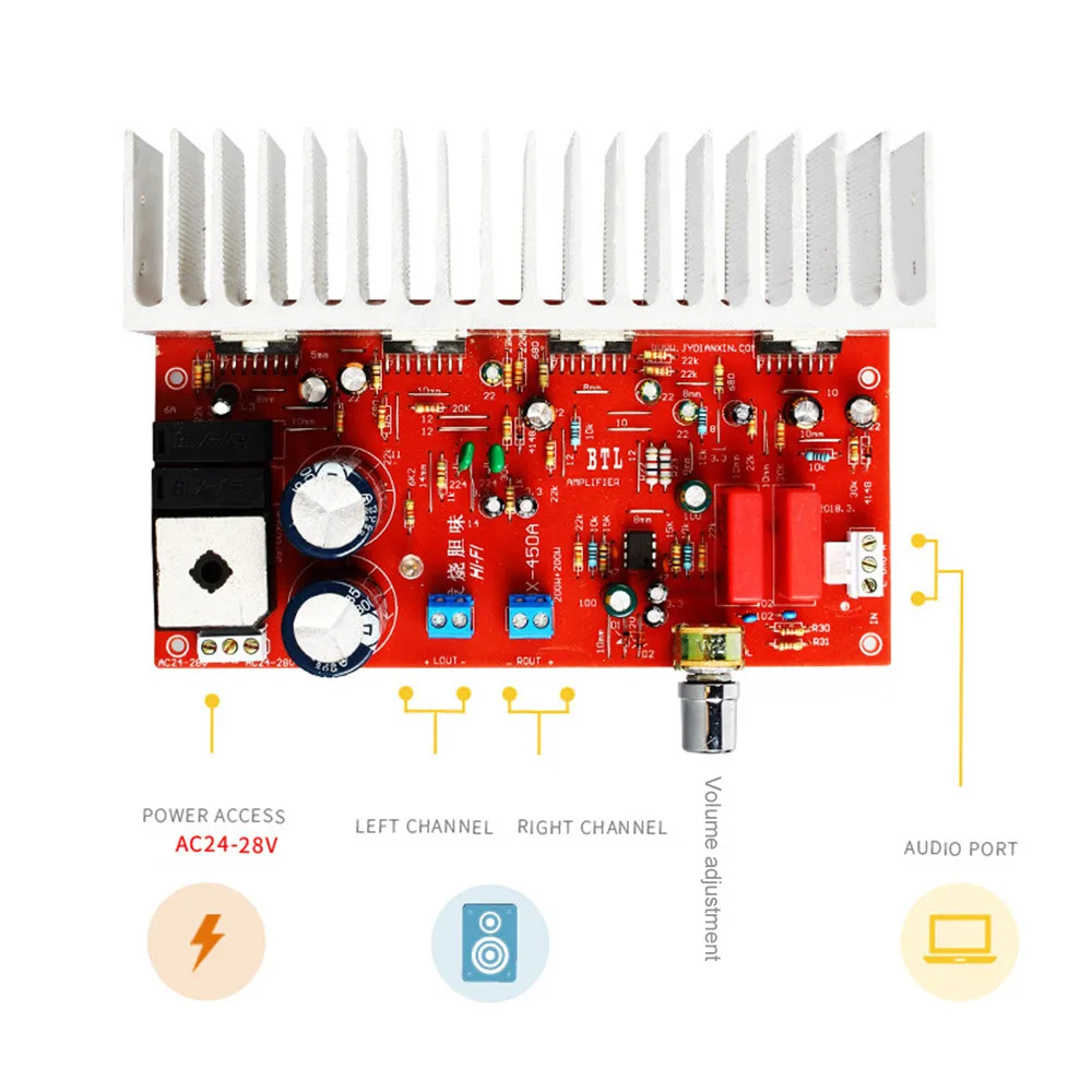 AIYIMA 1 шт. TDA7294 200 Вт * 2 аудио усилитель плата HiFi 0 Стерео Высокая мощность Amp Dual AC 24 V 28
