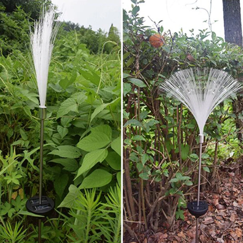 LED Solar Light Outdoor Waterproof Garden Solar LampBulb Solar Light Optical Fiber Novelty Color Lawn Yard Lamp Path Way Lights (5)