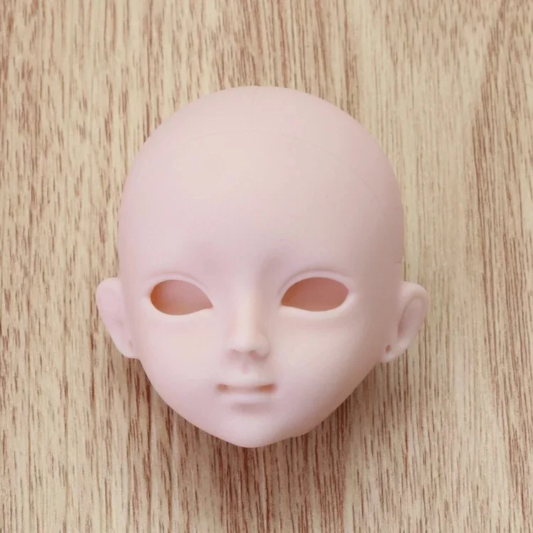 Практика макияжа головы 1/6 1/8 3D глаза кукла изменение головы макияж белые мышцы лысый BJD головы аксессуары для куклы «сделай сам» для blyth - Цвет: head NO 1