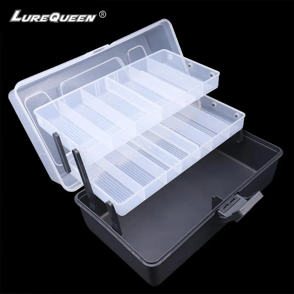 Fishing Lure Box Double Layer Tackle Box Fishing Lure Egi Squid Jig