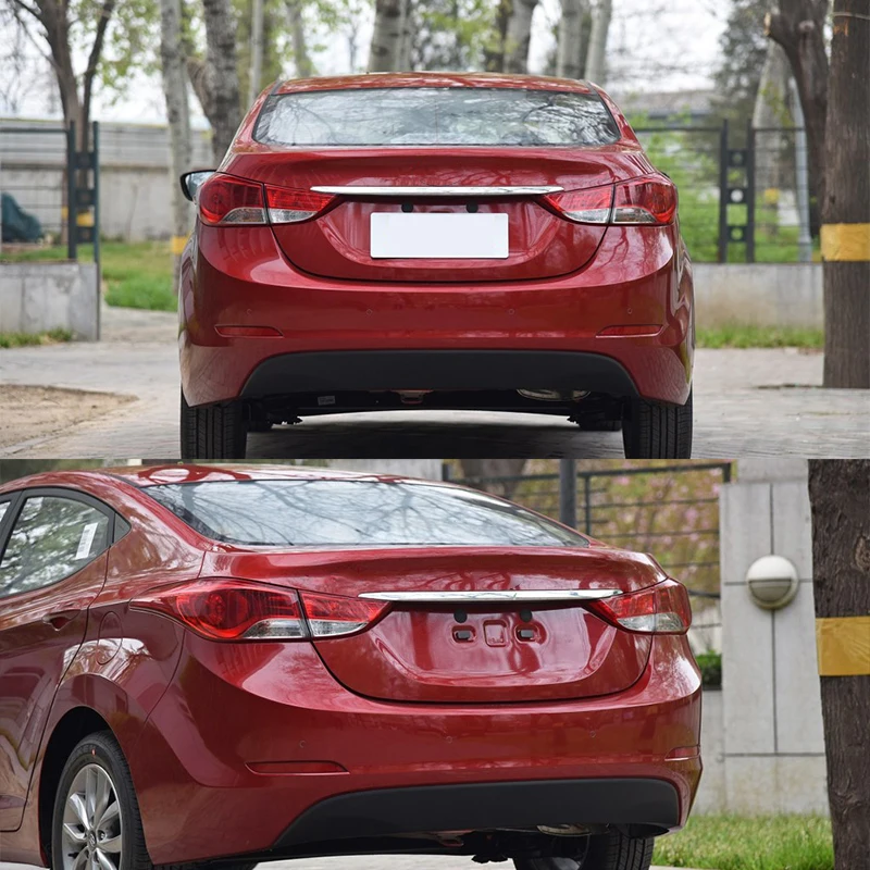 AX для hyundai Elantra Avante 2011- литьевая крышка багажника хромированная Задняя Крышка багажника отделка дверная ручка полоса гарнир стиль