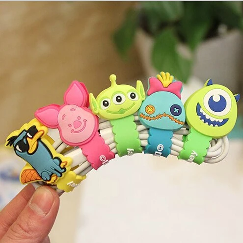 3pcs Cartoon Cable Ties Earphone Cord Organizer Wrap Cable