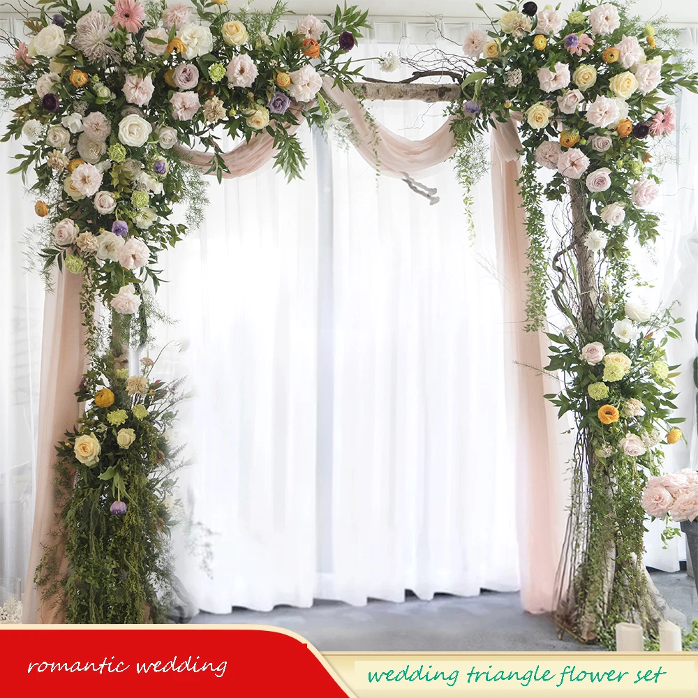 Customize European Style Wedding Arch Stage Backdrop Decor Artificial