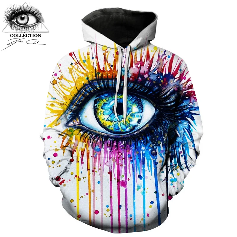 Online Regenbogen auge Durch Pixie kalte kunst Herbst Sweatshirts Männer Hoodies 3d Druck Pullover Lustige Trainingsanzüge Street Hoody ZOOTOP BÄR