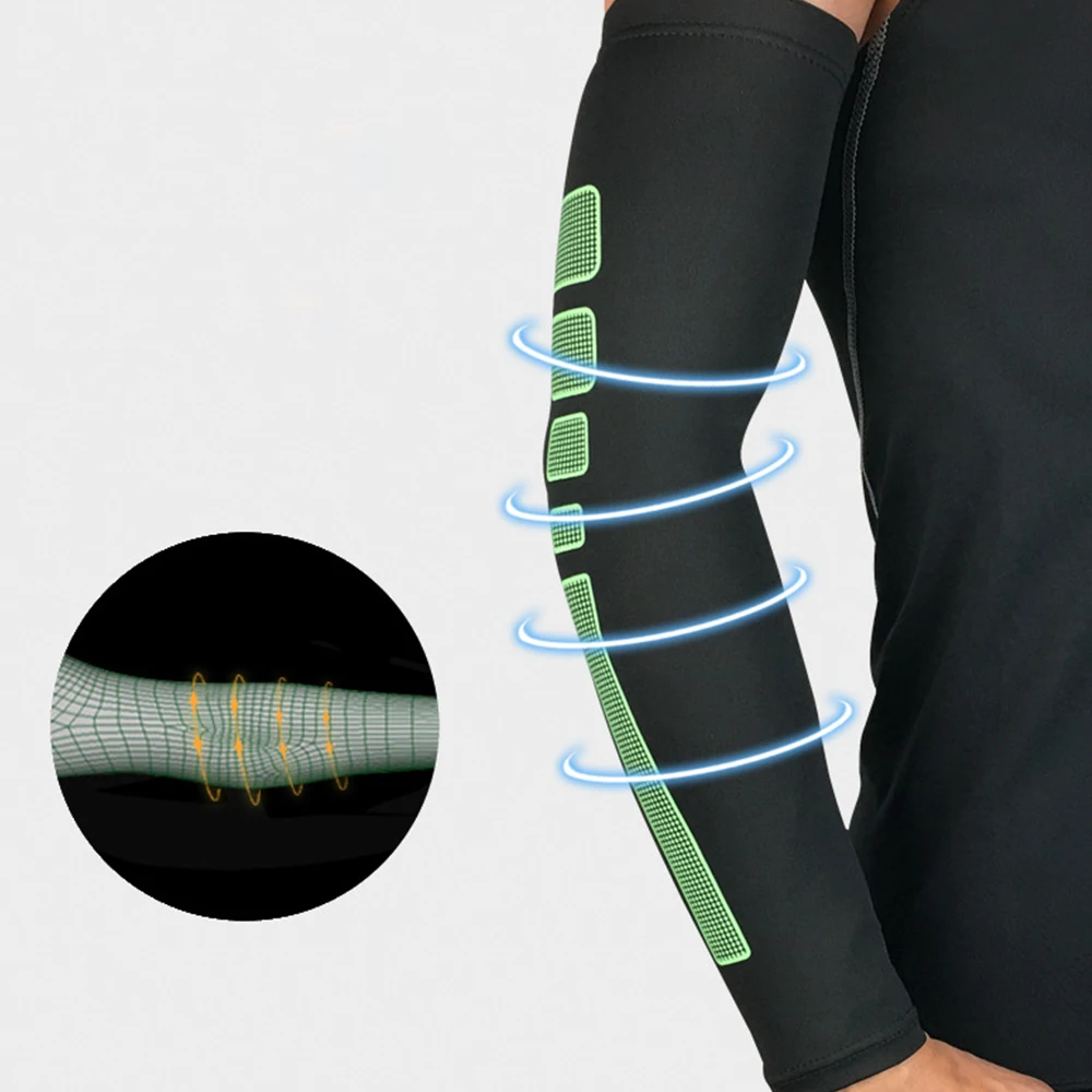 Нарукавник спортивный нарукавник для баскетбола велосипедный бег налокотник Защита от солнца УФ Тренажерный зал Спорт на открытом воздухе сжатие руки грелка