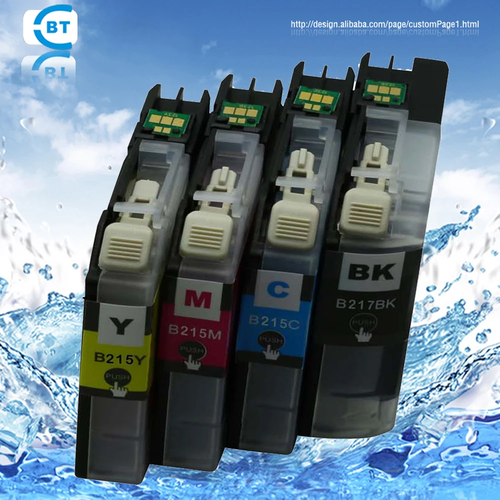 

4pcs compatible brother lc217 lc215 ink cartridge for brother DCP-J4220N/MFC-J4720N printer