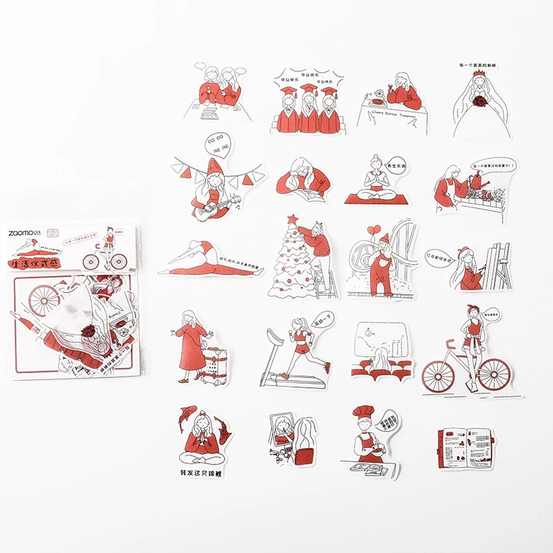 Девушка мультфильм аниме наклейка s листы упаковка дети скрапбук листы ...