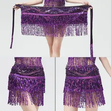 Женский костюм для танца живота, хип-шарф, для девочек, для танцев, талия, юбка, цепочка с бахромой вечерние, с блестками, шифон, этнический пояс с кисточками, шаль