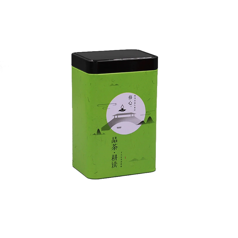 Xin Jia Yi упаковочная коробка пищевая печать на металле минты пустой прямоугольный светильник зеленый Рождественский контейнер для еды чайные листья банки