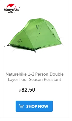 Naturehike ветрозащитные 210 T/20D полиэфирные сверхлегкие портативные двухслойные наружные походные водонепроницаемые палатки для 1-2 человек