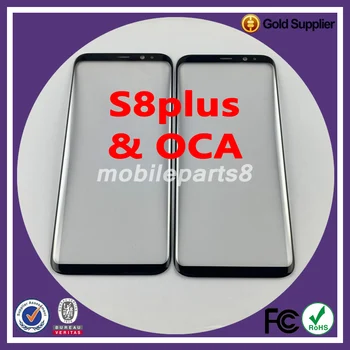 

100pcs/lot Free shipping Glass with oca for samsung S8 plus note8 S9 s9 plus Front Glass with oca Replacement OEM quality