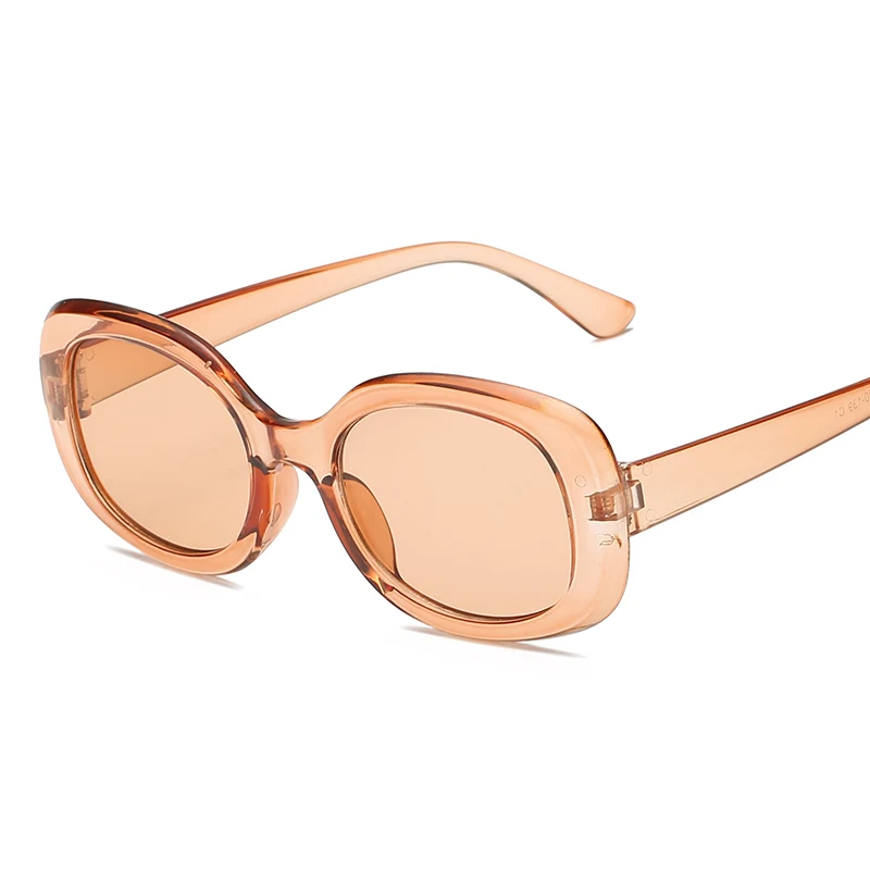 YOOSKE прямоугольные роскошные солнцезащитные очки для женщин, фирменный дизайн, PC оправа, солнцезащитные очки для мужчин, классические женские оттенки, мужские модные очки - Цвет линз: Tea
