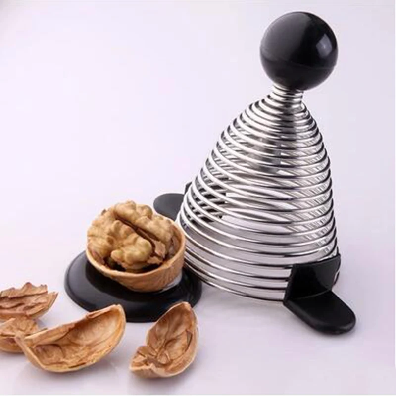 

Stainless Steel Open Walnut Artifact Spring Nut Shell Cracker Creative Kitchen tools Gadgets Spring Nutcracker29