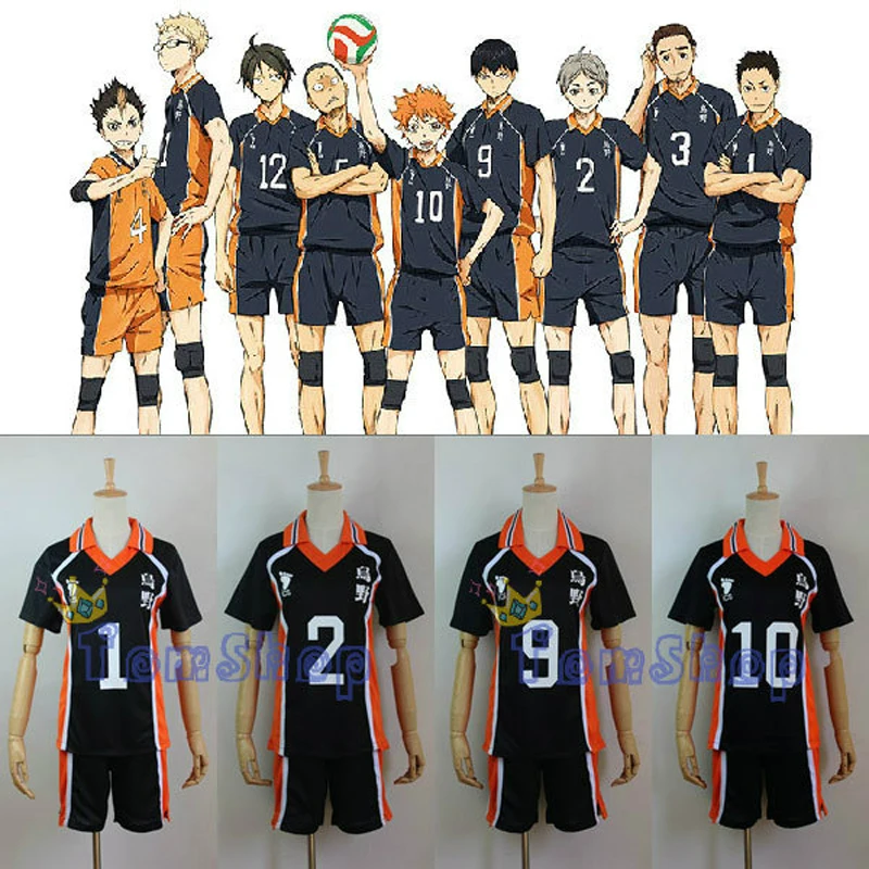 Anime haikyuu!! Camisa de voleibol para cosplay, karasuno high
