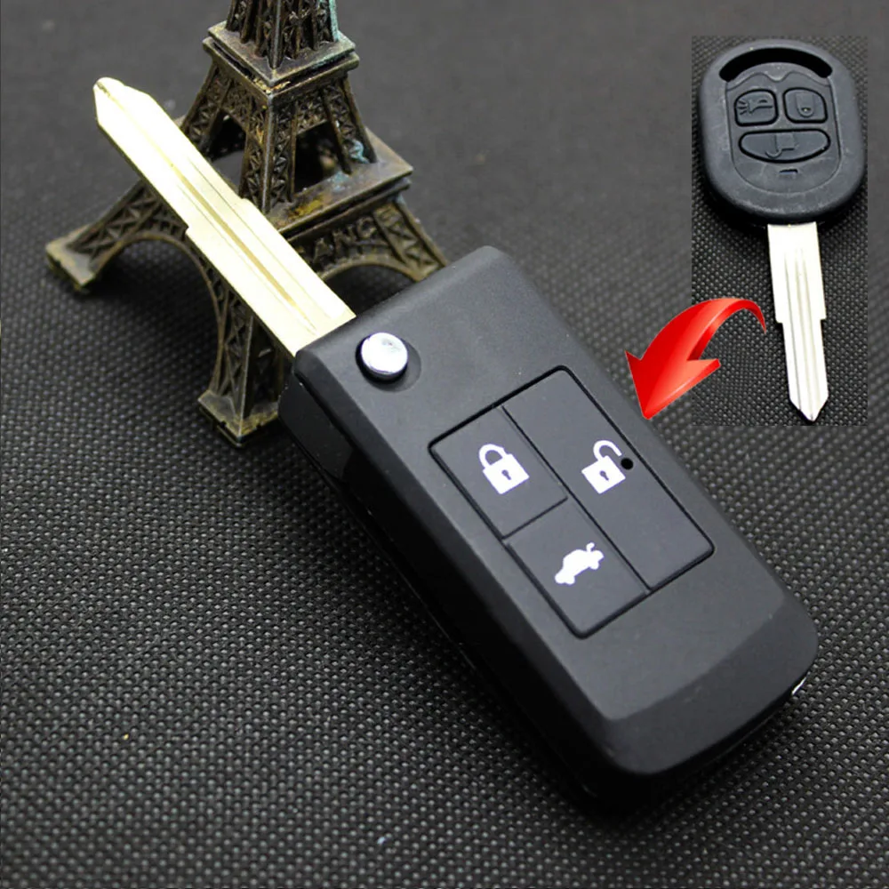 

3 Button Remote Flip Folding Key Shell Case Keyless Fob Fit For Buick Excelle HRV (after 2005 year)