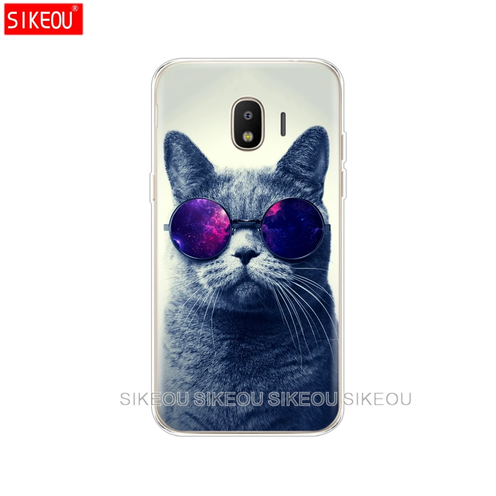 Силиконовый чехол для Samsung Galaxy J4 2018 мягкий из ТПУ задняя крышка EU J400F J400 телефон с