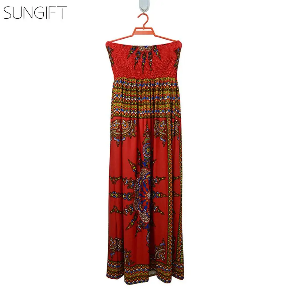 SUNGIFT африканская Дашики одежда Лето Новое Женское платье с обмоткой на груди с эластичной спинкой и талией элегантное вечернее платье для женщин