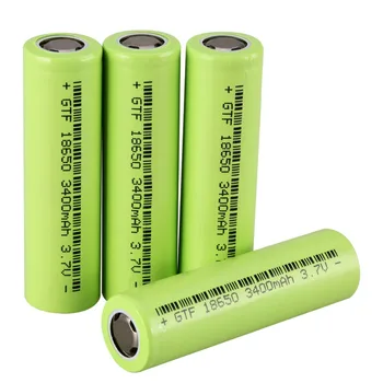 

GTF 3.7V 3400mAh 18650 Protected Rechargeable Battery for Flashlights Headlamp Li-ion Flat Battery Panasonic NCR18650B cell