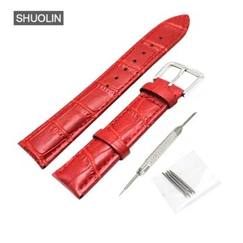 

Bamboo pattern Watch strap 14MM 16MM 18MM 22MM watchband 20MM 2020 Genuine Leather straps 20 watchbands 18 22 relogios masculino