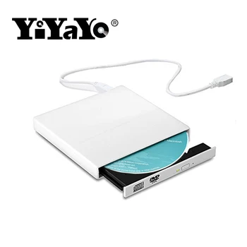 

YiYaYo Genuine USB 2.0 External DVD Optical Drive CD/DVD-RW Burner CD/DVD-rom Player Reader Writer Portatil for Windows PC