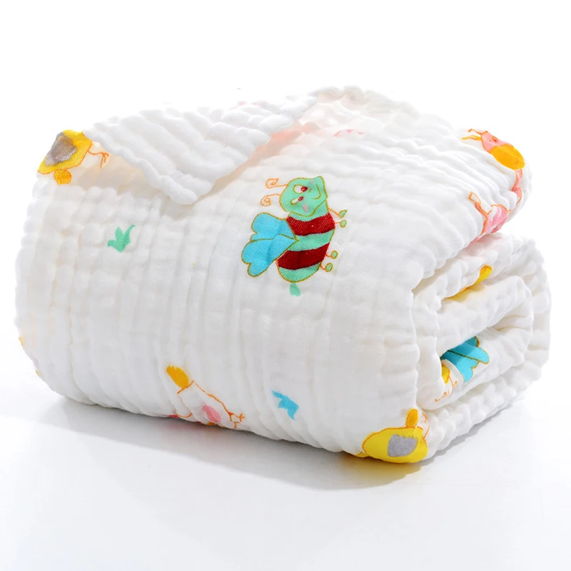 Мягкое газовое детское одеяло, обертывание, детское банное муслиновое полотенце, гидрофильное полотенце s 110x110 см