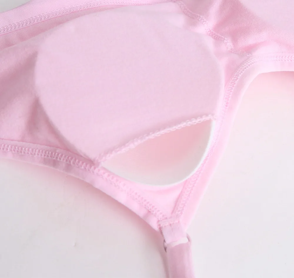 2018 Kids Sports Training Bra for Teenage Girl Underwear Bras Solid Color Wireless Cotton Girls Bra