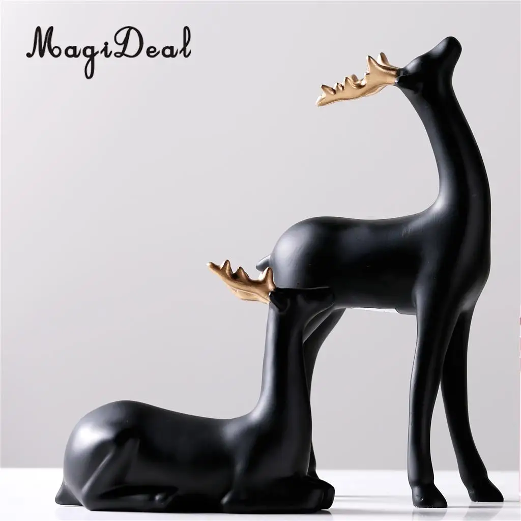 Vintage Deer Figurines Fawn, Woodland themed Animal Centerpiece Ornament Animal Figures Miniatures Artwork