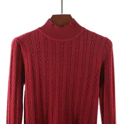 Высокое качество толстый кашемировый свитер Для женщин Зимний пуловер Винтаж вязаный свитер Топ для Для женщин осень, для женщин Свитер с